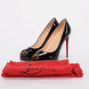 Christian Louboutin Black Patent Very Prive 120 Pumps 40 - Blue Spinach