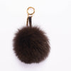 Fendi Chocolate Fur Pom Pom Bag Charm - Blue Spinach