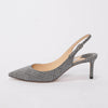 Jimmy Choo Silver Prince Of Stars Erin 60 Slingbacks 39 - Blue Spinach