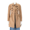 Burberry Camel Wool & Cashmere Sandbeck Mid-Length Coat UK 2 - Blue Spinach