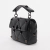 Valentino Black Lambskin Small Roman Stud Shoulder Bag - Blue Spinach