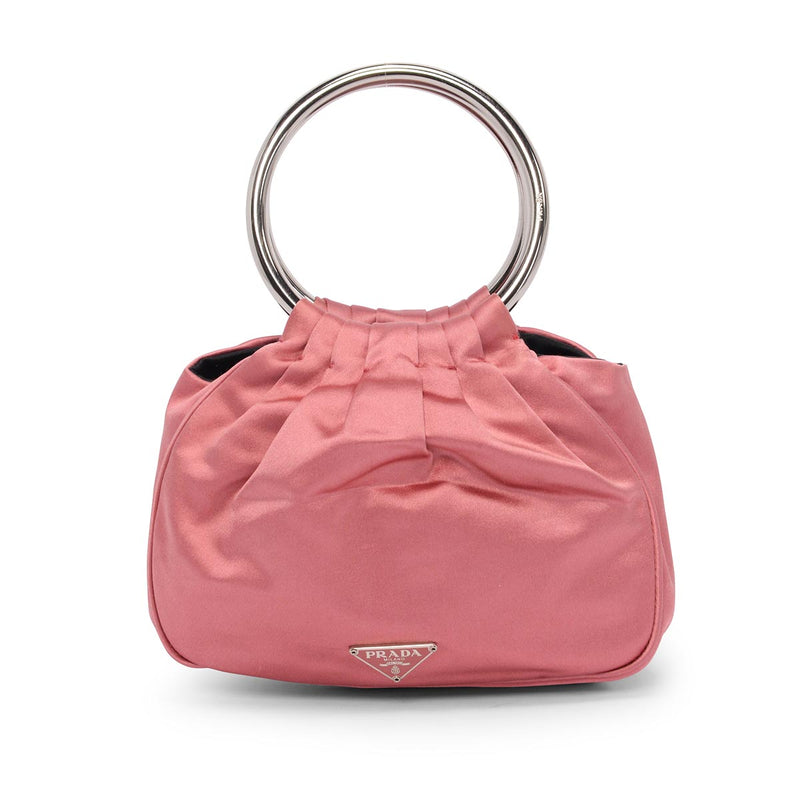 Prada Rosa Satin Raso Wrist Bag - Blue Spinach