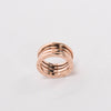 Bulgari 18k Rose Gold B.zero1 Three Band Ring - Blue Spinach