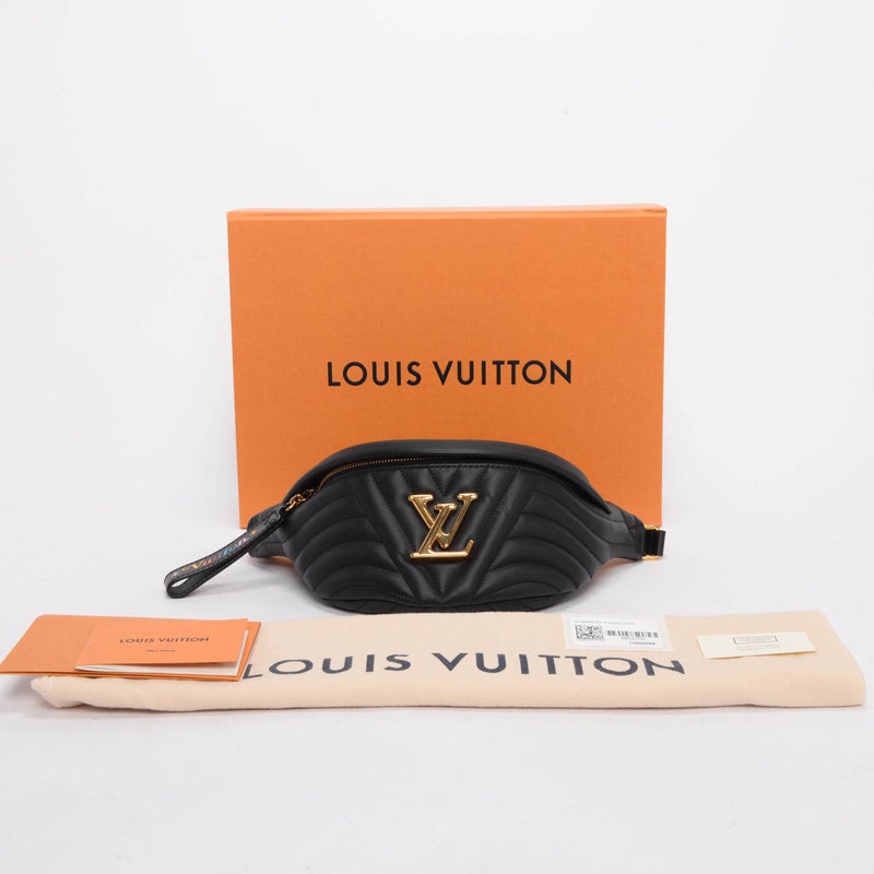 Louis Vuitton Black Quilted Calfskin New Wave Bumbag - Blue Spinach