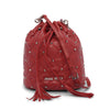 Miu Miu Red Nappa Studded Bucket Bag - Blue Spinach