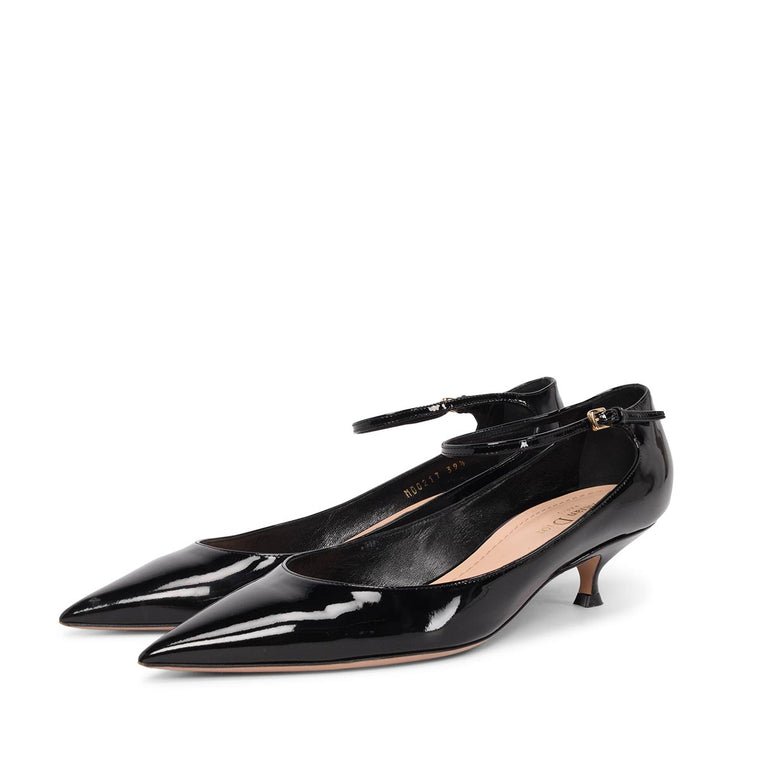 Dior Black Patent D-Strap Pumps 39.5