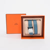 Hermes Blue Jean Swift Heure H Medium Model Watch - Blue Spinach