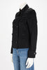 Burberry Black Cotton Cropped Trench Coat UK 4 - Blue Spinach