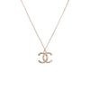 Chanel Gold Baguette Crystal CC Necklace - Blue Spinach