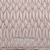 Miu Miu Beige Matelasse Crystal Shoulder Bag - Blue Spinach