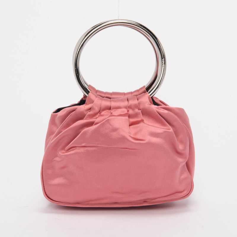 Prada Rosa Satin Raso Wrist Bag - Blue Spinach