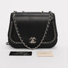 Chanel Black Lambskin Small Braided Chic Flap Bag - Blue Spinach