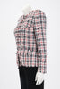 Balmain Navy & Red Check Tweed Jacket FR 40 - Blue Spinach