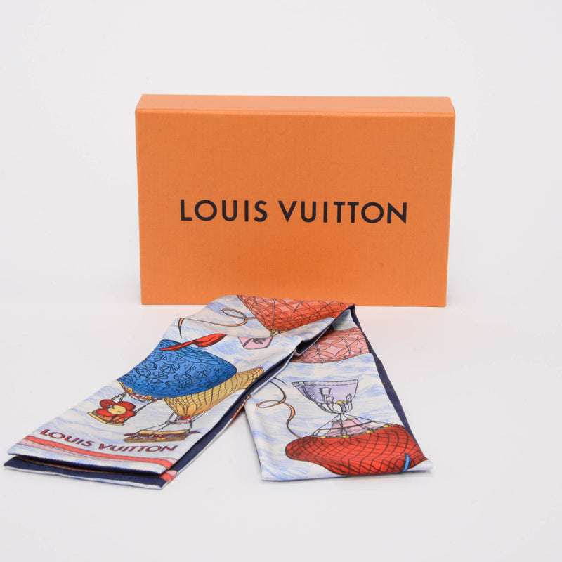 Louis Vuitton Blue Silk Up and Away Bandeau - Blue Spinach