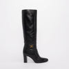 Celine Black Calfskin Claude Knee High Boots 39 - Blue Spinach