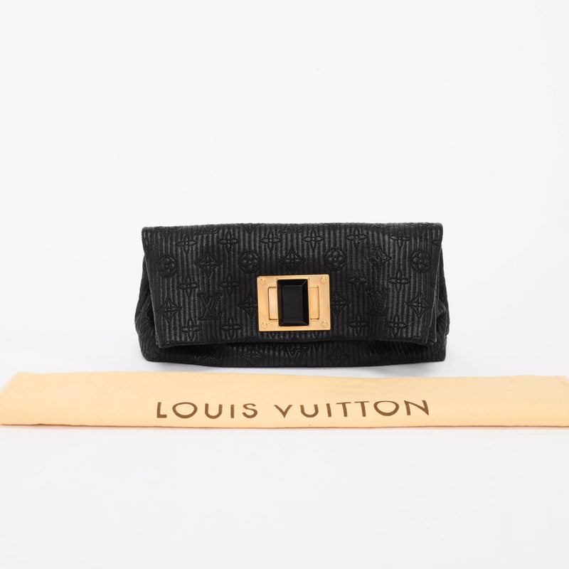 Louis Vuitton Black Monogram Motard Altair Clutch - Blue Spinach