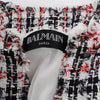 Balmain Navy & Red Check Tweed Jacket FR 40 - Blue Spinach