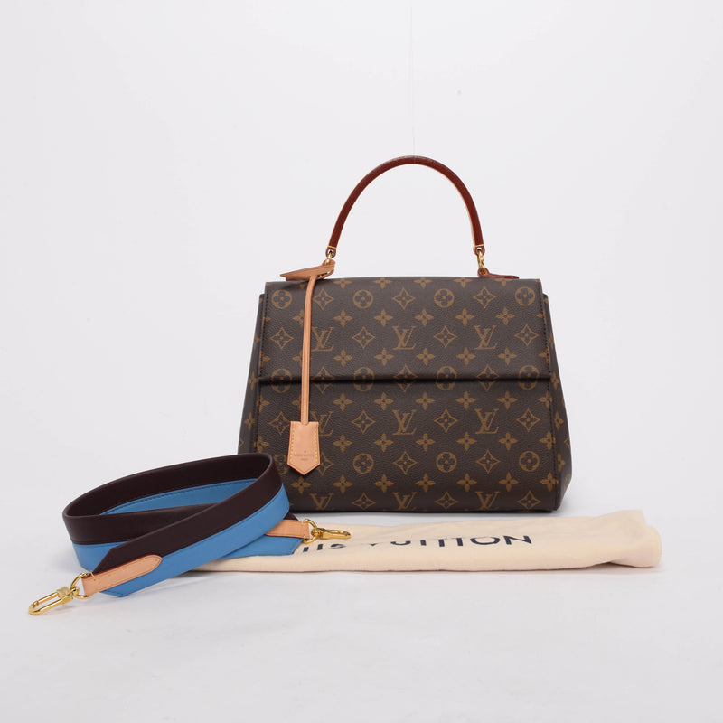 Louis Vuitton Blue Glacial Monogram Canvas Cluny MM - Blue Spinach