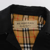 Burberry Black Cotton Check Trench Coat 52 - Blue Spinach