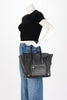 Celine Black Drummed Calfskin Macro Luggage Tote - Blue Spinach