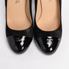 Chanel Black Metallic Suede Cap Toe CC Pumps 37 - Blue Spinach