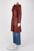 Chanel Red Lambskin CC Button Coat FR 40 - Blue Spinach