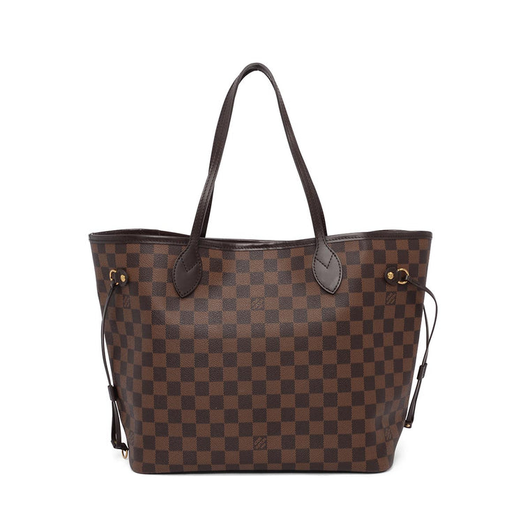 Louis Vuitton Rose Ballerine Damier Ebene Neverfull MM Tote