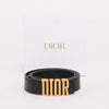 Dior Black Calfskin D-Fence Belt - Blue Spinach