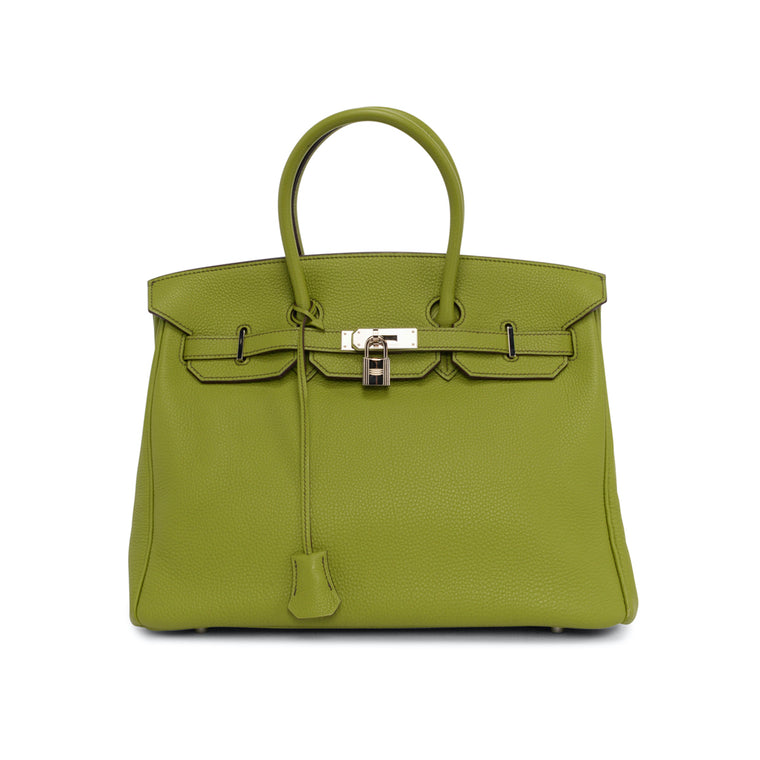 Hermes Vert Anis Togo Birkin 35 PHW