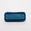 Chanel Teal Shearling Small Coco Handle Bag - Blue Spinach