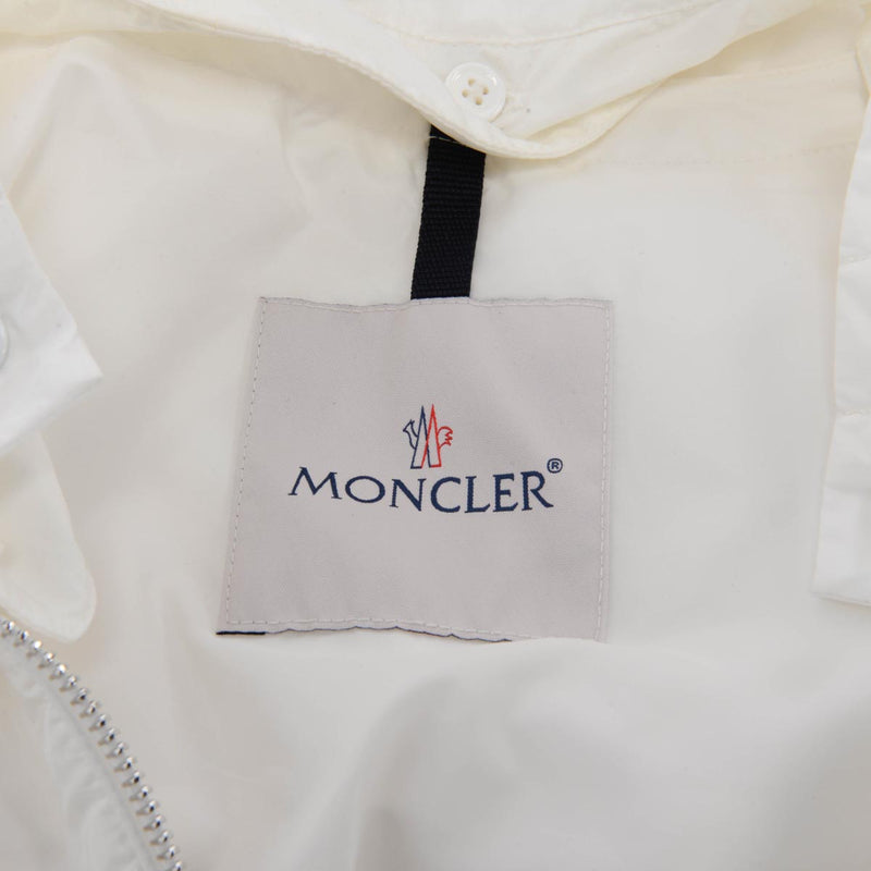 Moncler White Baaba Lace Trim Parka Jacket XL - Blue Spinach