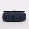 Chanel Blue Calfskin In The Mix Single Flap Bag - Blue Spinach