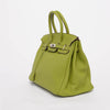 Hermes Vert Anis Togo Birkin 35 PHW - Blue Spinach