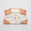 Louis Vuitton White Multicolore Monogram Judy MM Clutch - Blue Spinach