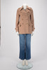 Gucci Beige Wool Pea Coat IT 40 - Blue Spinach