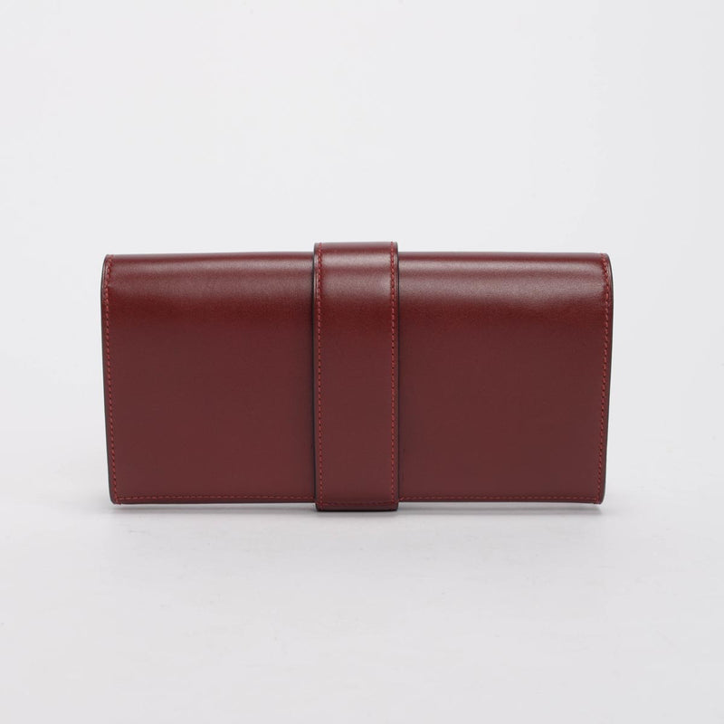 Hermes Rouge H Tadelakt Medor 23 Clutch - Blue Spinach