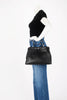 Fendi Black Calfskin Medium Monster Eyes Peekaboo Bag - Blue Spinach