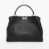 Fendi Black Calfskin Medium Monster Eyes Peekaboo Bag - Blue Spinach