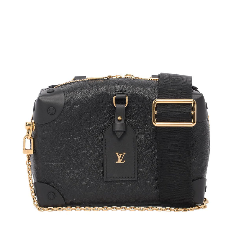 Louis Vuitton Black Monogram Empreinte Petite Malle Souple Bag - Blue Spinach