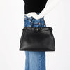 Fendi Black Calfskin Medium Monster Eyes Peekaboo Bag - Blue Spinach