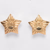 Chanel Gold Pearlescent CC Star Earrings - Blue Spinach