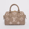 Louis Vuitton Tourterelle & Creme Empreinte Speedy Bandouliere 20 - Blue Spinach