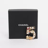 Chanel Light Gold Pearl & Flower Embellished No. 5 Brooch - Blue Spinach