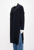 Hermes Navy & Black Cashmere Medor Button Cardigan FR 38 - Blue Spinach