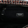 Prada Red Tweed & Vitello Mini Boston Bag - Blue Spinach