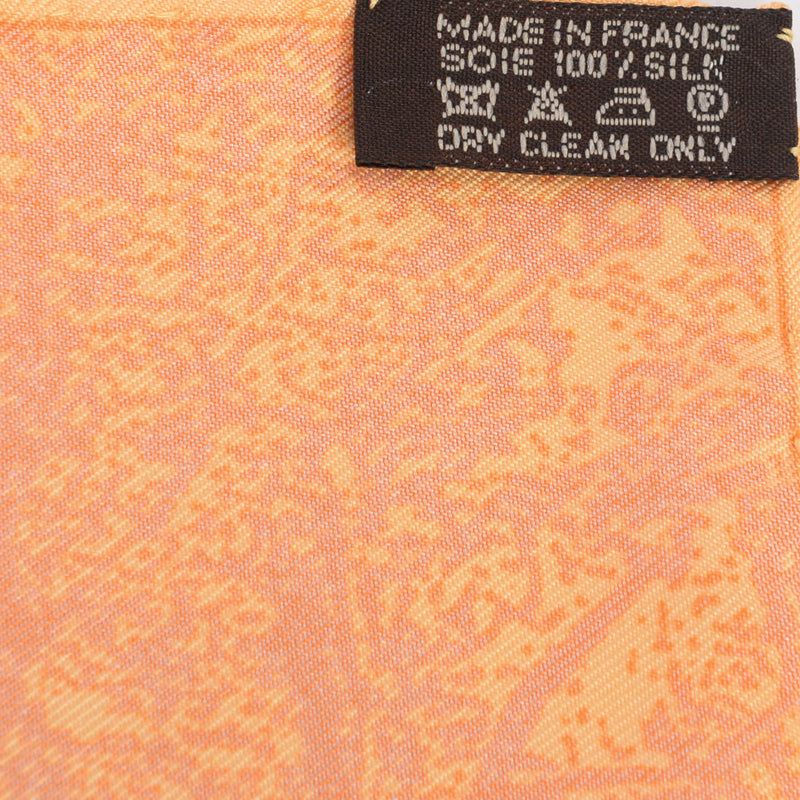 Hermes Orange Silk Amis Pour La Vie Scarf 45 - Blue Spinach