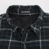 Balenciaga Green & Grey Cotton Check Twinset Shirt FR 38 - Blue Spinach