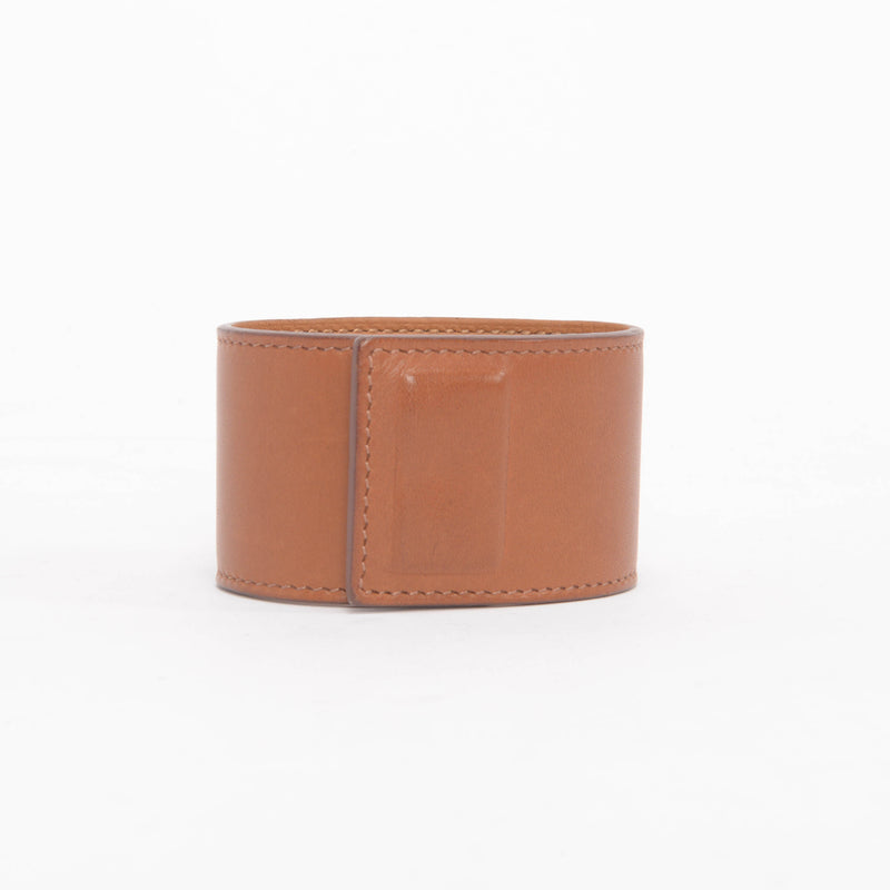 Hermes Cognac Leather Collier de Chien Shadow Bracelet - Blue Spinach