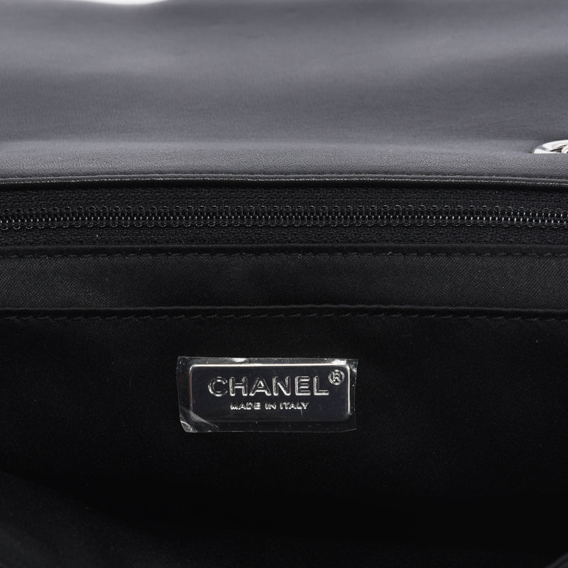 Chanel Black & Pink CC Sequins Medium Flap Bag - Blue Spinach