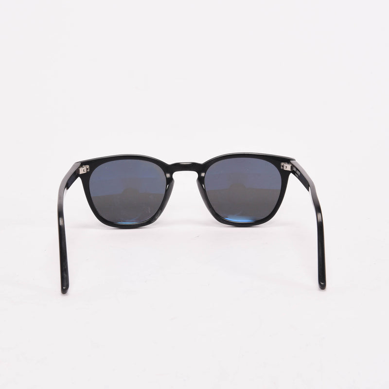 Saint Laurent Black Round Sunglasses - Blue Spinach